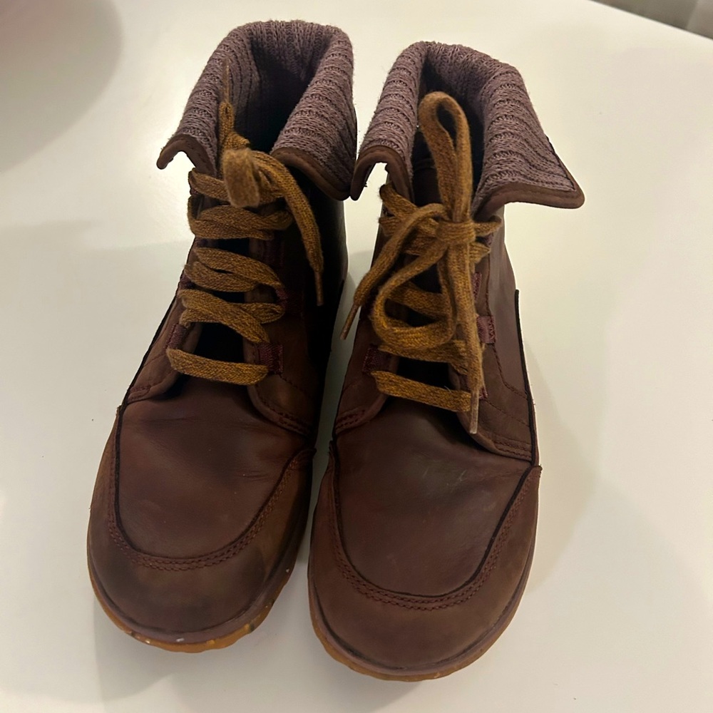 Burgundy Chaco boots size 8